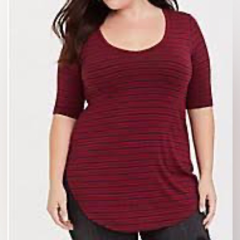 Torrid striped tunic shirt